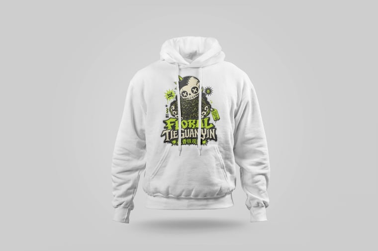 Hoodie — Floral Tie Guan Yin